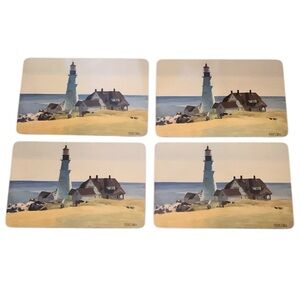 Lighthouse and Buildings Portland Head Maine By Edward Hopper Placemats Cork